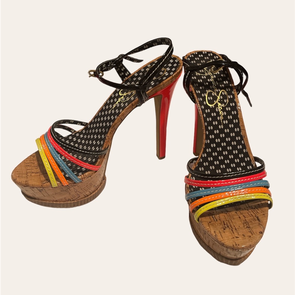 Jessica Simpson - multi-colored 6 inch heels